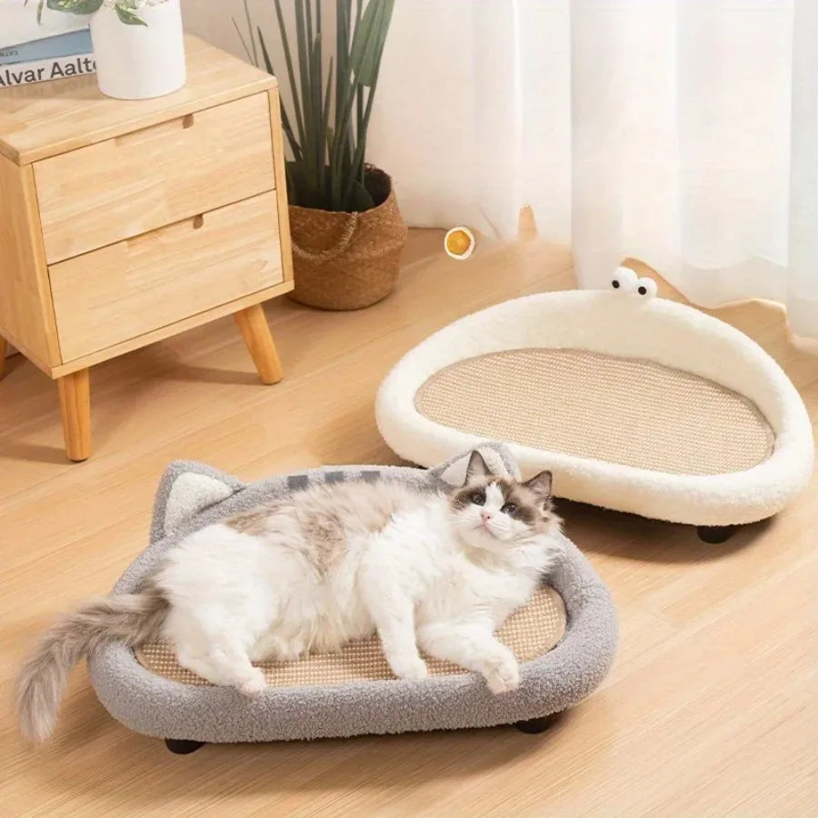 1pc Modern Style Cat Scratcher Indoor All-in-one Cat Bed Wear-resistant and Scratch-resistant 2-in-1 Cat Scratch Board Bed