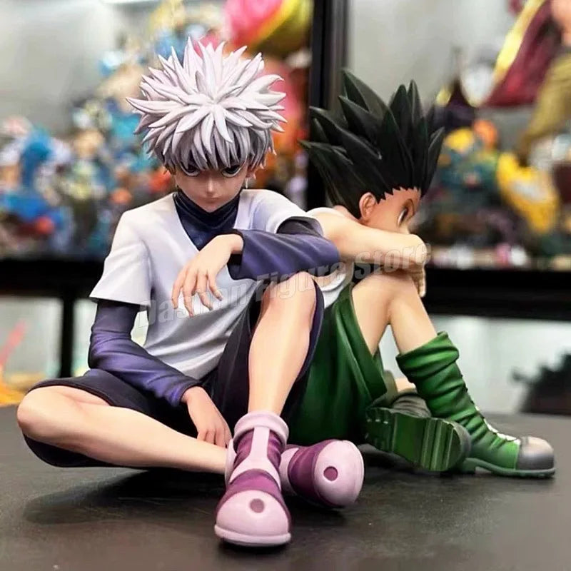 PG Hunter×Hunter GON FREECSS Killua Zoldyck Action Figure Noodle Stopper Anime Killua Figure Statue Car Ornaments PVC Model Toys