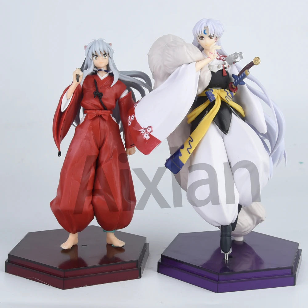 20cm Anime Inuyasha Figure Inuyasha Kikyō Sesshoumaru Higurashi Kagome PVC Action Figure Model Toys Collectible Model Toy Gift