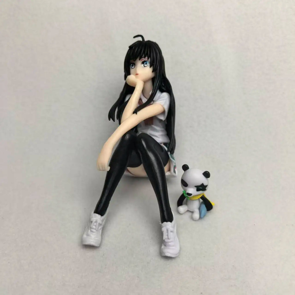 Anime My Teen Romantic Comedy Action Figure Luffy Yukinoshita Yukino Sitting Car Decoration PVC Collect Model Dolls Toys Gift