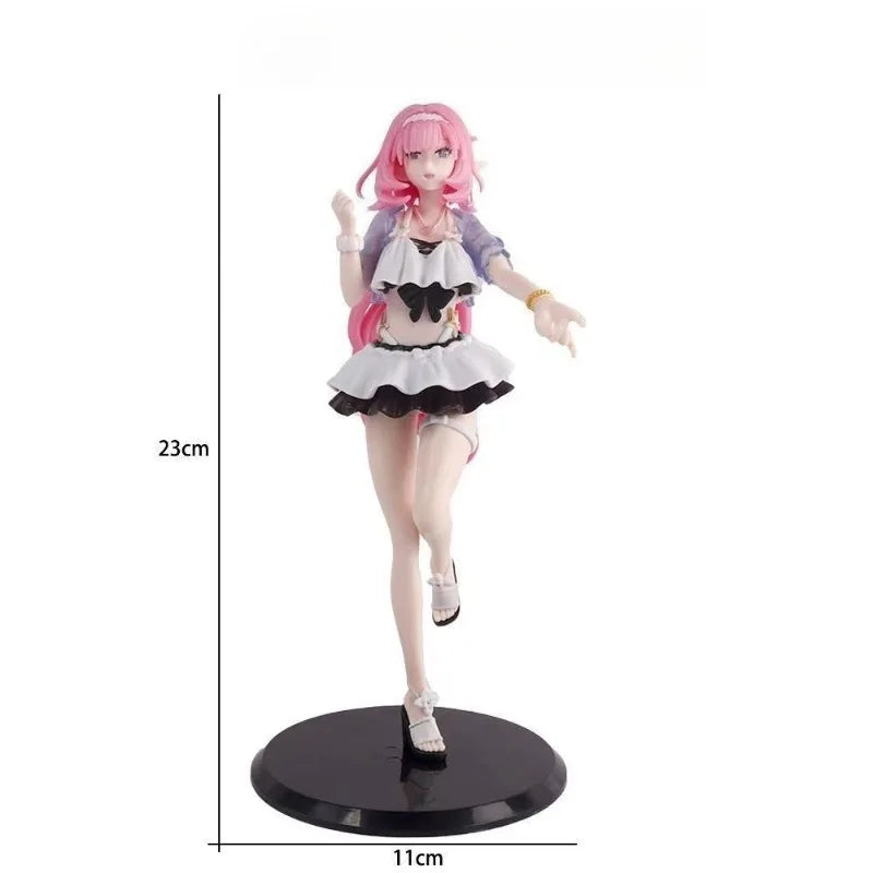 Hot! 23cm Elysia PVC Figure - Honkai Impact 3rd Beach Swimsuit Ver. Anime Desktop Model Ornament Gift