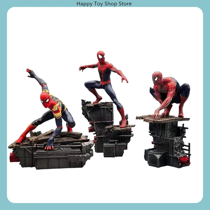 Spider-Man Action Figure Set - 3-Piece Collectible Model Statue for Desktop Decoration Ideal Gift for Fans And Collectors