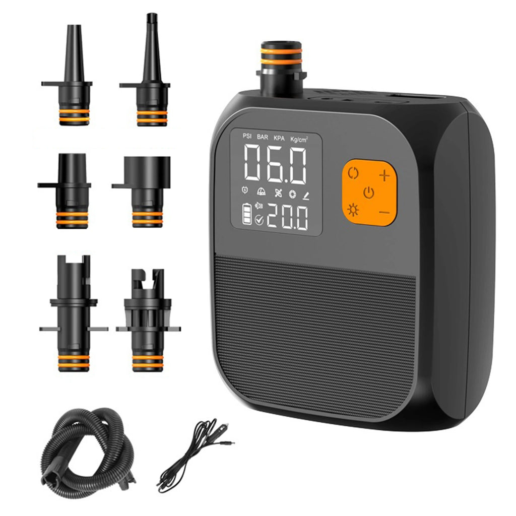 Electric SUP Air Pump 25PSI Inflation Paddle Board Pump Portable Rechargeable Pump for Tent Mattress Boat Kayak Accessories