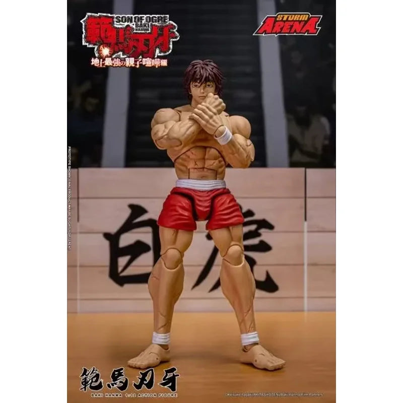 100% Original Storm Toys ARENA 1/12 BHSA01 Hanma Baki Double Head Mini Soldier Figurine In Stock Anime Collection Figures Toys