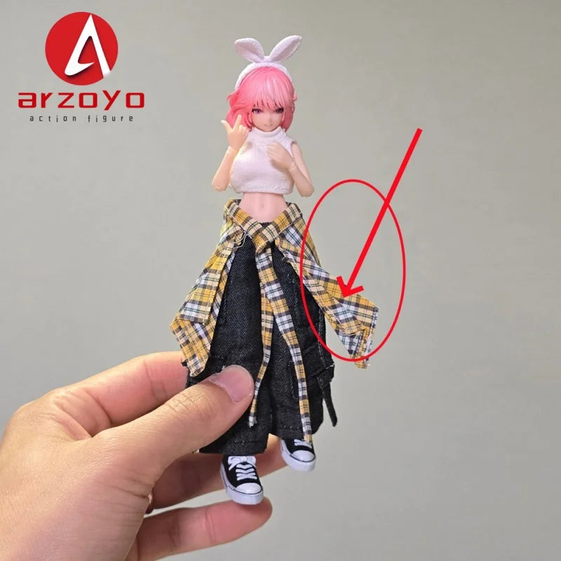 1/12 Scale KPOP style Female Work Pants Hip Hop Trousers Decoration Clothes Model Fit 6'' Romankey  Soldier Action Figure Body