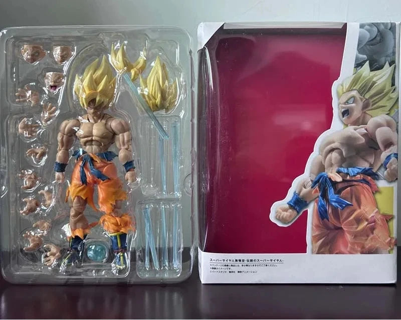 Dragon Ball Z Super Saiya Anime Figure SHF Goku Gohan Trunks Boy From Future Collection Model Action Figure Toys Birthday Gifts
