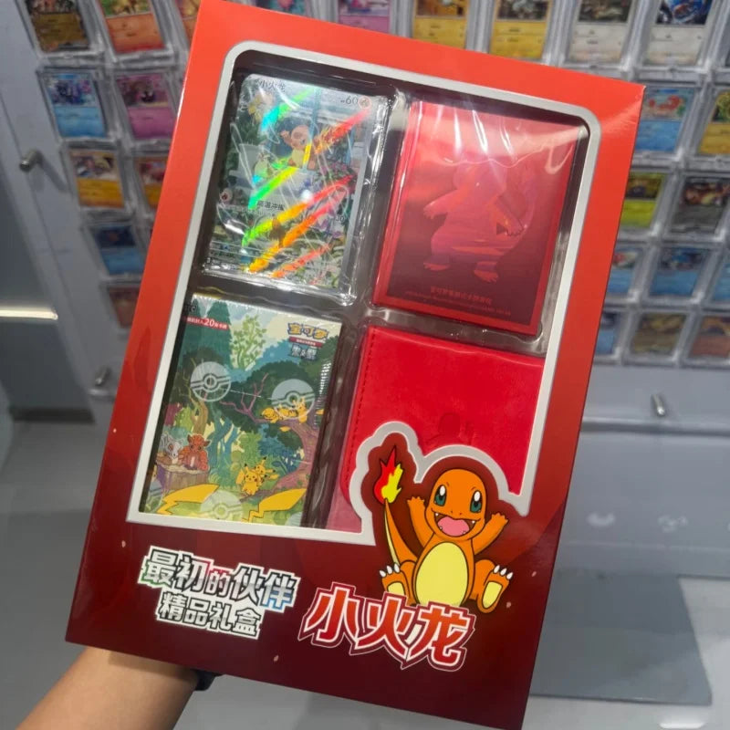 Hot Sale 100% Original Trading Cards Ptcg First Partner Charmander Squirtle Bulbasaur Gift Box Birthday Gifts Anime Collectible