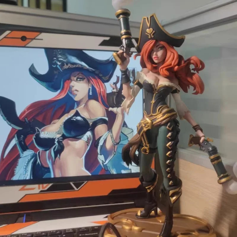 League Of Legends Lol Female Gun Miss Fortune Hand-Made Statue Medium-Sized Sculpture Collection Game Hand-Made Model Toy Gift
