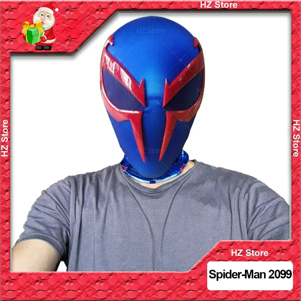 mar-vel 2099 Spiderman Mask with 2 Pairs Magnetic Eyes (Regular Eyes and Angry Eyes) 1:1 3D Handmade Halloween Cosplay Masks