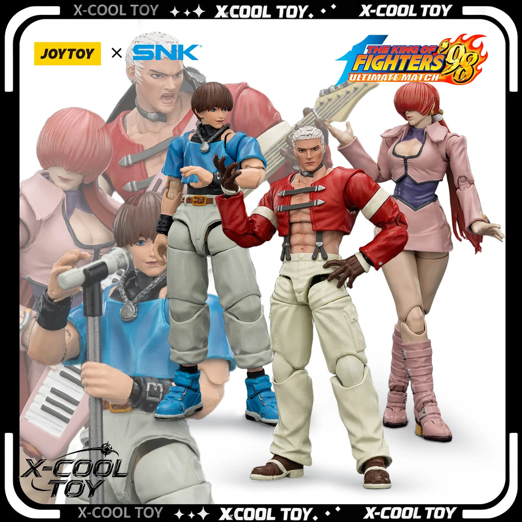 JOYTOY SNK KOF'98UM Action Figure 1/18 Orochi Team Yashiro Nanakase/Shermie/Chris Articulated Joints Figurine Model Surprise Toy