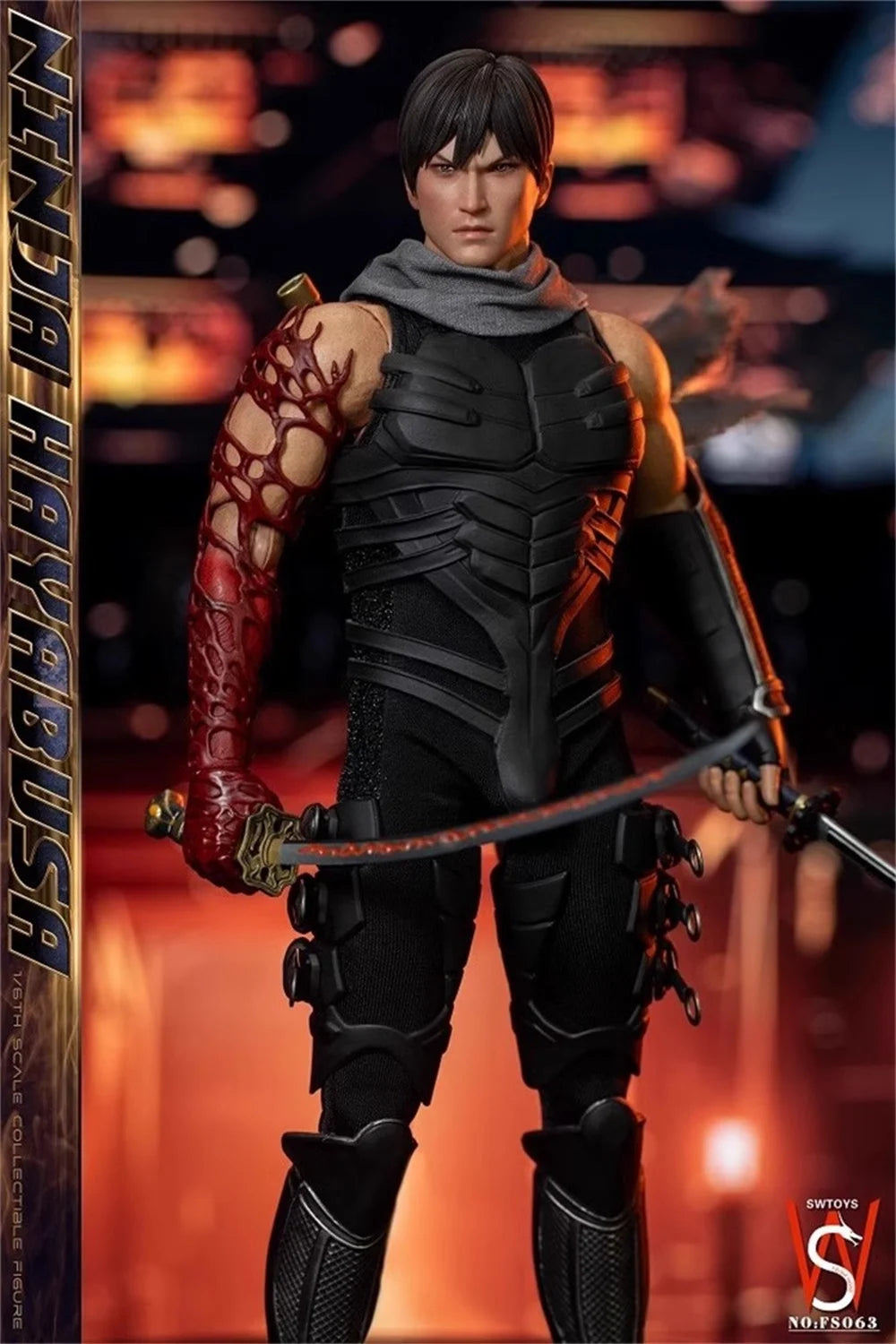 SWTOYS FS063 Asia Handsome Guy Mystery Ninja with 2 Head Full Set Moveable Action Figure Gift For Fans Collect 1/6