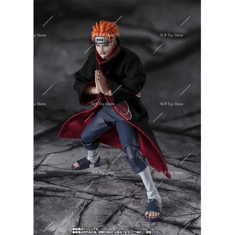 In Stock Bandai Original Shf Naruto Pain Tendo Anime Full Action Figure Finished Model Kit Original Box Toy for Children