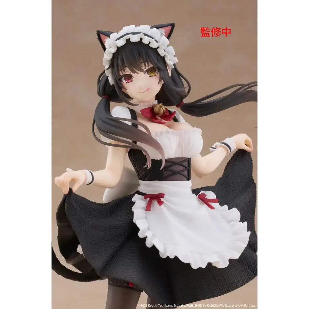 Original Taito Coreful Date A Live Kurumi Tokisaki Anime Crazy Three Cat Ear Maid Actionfigur Date Battle Scene Geburtstagsgeschenk