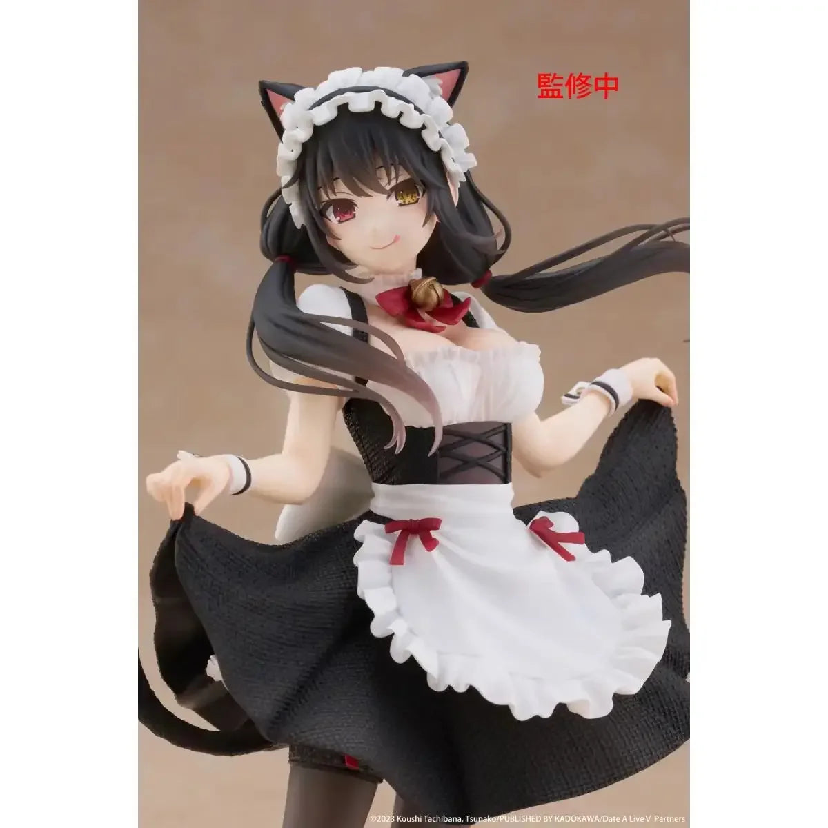Original Taito Coreful Date A Live Kurumi Tokisaki Anime Crazy Three Cat Ear Maid Actionfigur Date Battle Scene Geburtstagsgeschenk