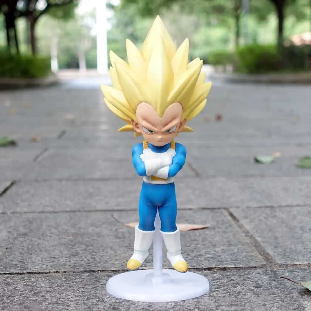 2026 New Q Version Dragon Ball Ssj3 Vegeta Figure  Super Saiyan 3 Goku Action Figures Collection Model Toys Birthday Gifts Decor