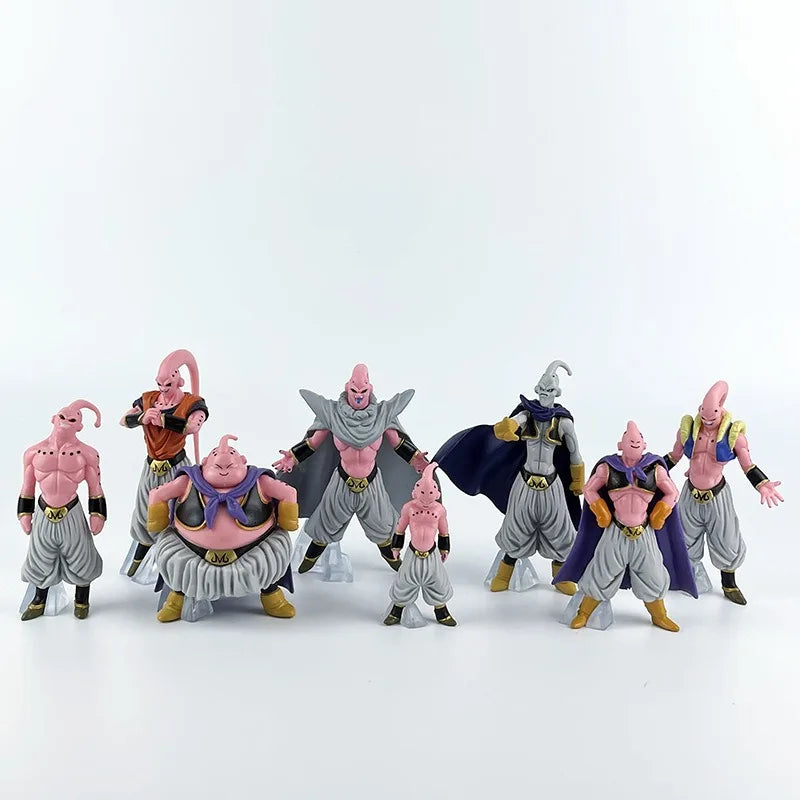 Hot 8pcs Dragon Ball Eight Buu Figurines Evil Majin Buu Bui Martial Arts Club Super Saiyan Anime Model Cute Ornaments Gifts
