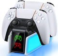 FC400 PS5-Controller-Ladegerät, LED-Licht, Dual-Stand-Ladestation, PS5-Controller-Ladestation, Zubehör für PlayStation 5
