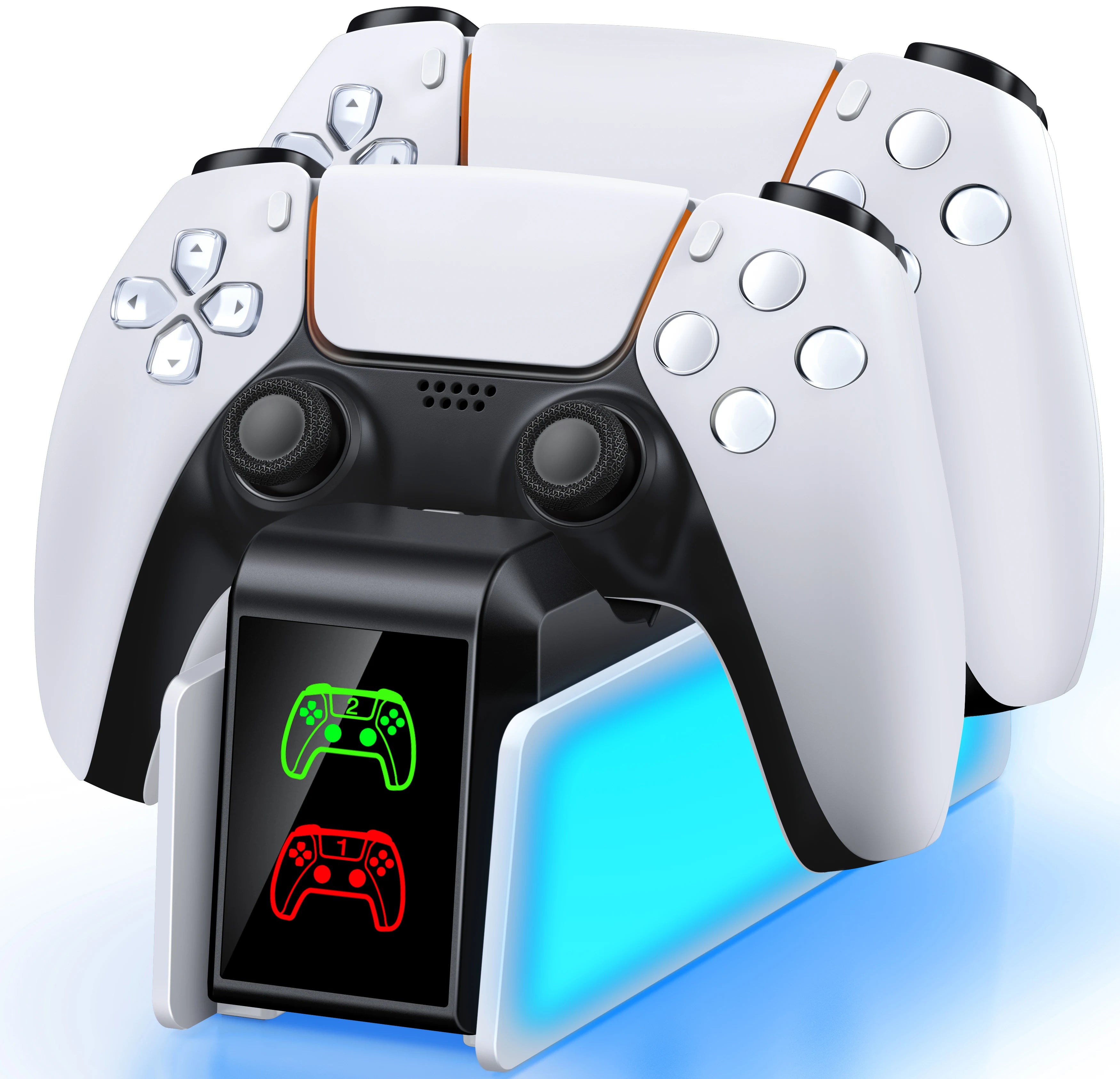 FC400 PS5 Controller Charger  LED light Dual Stand Charger Dock PS5 Controller Charging Station Accessories for PlayStation 5