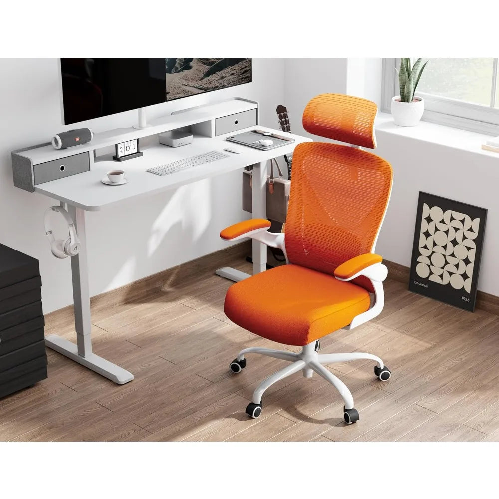 Ergonomischer Bürostuhl – X-förmiger Computer-Schreibtischstuhl, bequem, Gaming-Stuhl, Bürostuhl mit Lendenwirbelstütze, Netz-Bürostühle