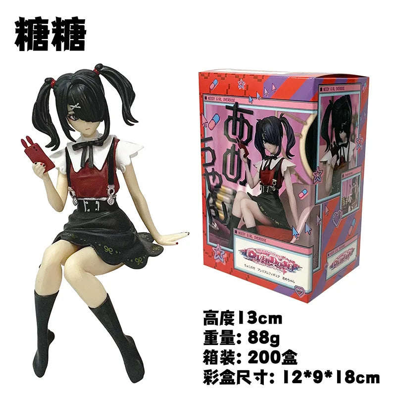 14CM Anime NEEDY GIRL OVERDOSE Small Seat Series Figure KAnge Standing Animation Model Toy Gift Collection Decoration Ornaments