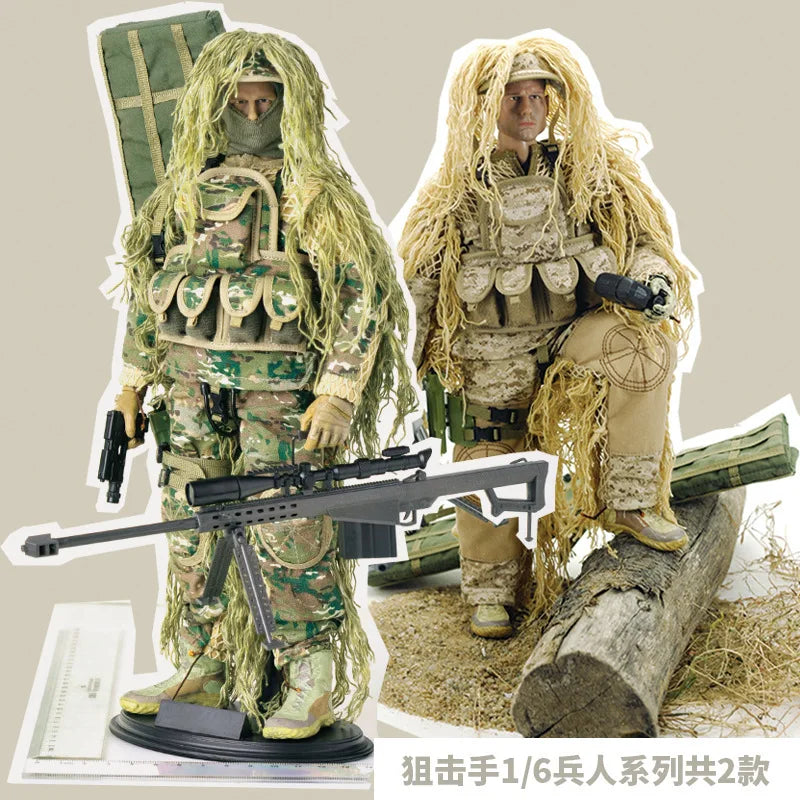 1/6 12-Inch NB07 NB08 Male Soldier Articulated Action Figure Multi-Piece Plastic Collectible Sniper With Barrett Military Models