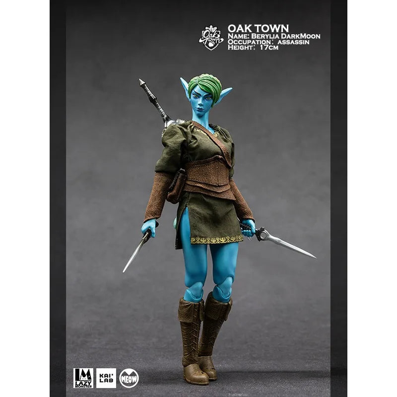 【IN STOCK】 Original Product Oak Town Wave 2 Green-haired Female Elf Blackhorn Draenei 1/12 Action Figure Fan Hobby