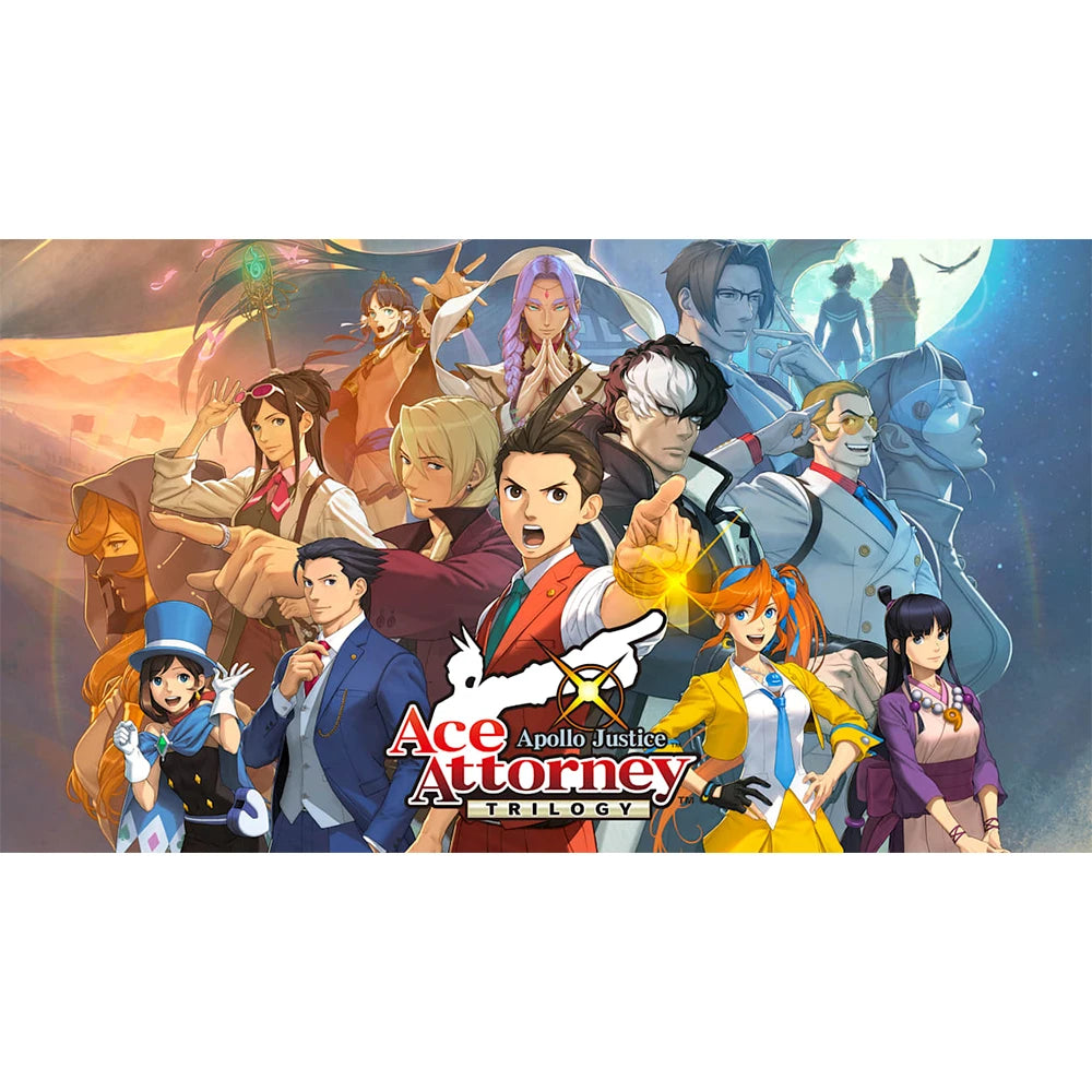 APOLLO JUSTICE: ACE ATTORNEY TRILOGY- Nintendo Switch Game Card Games Cartridge Physical Card support TV Tabletop Handheld Modes