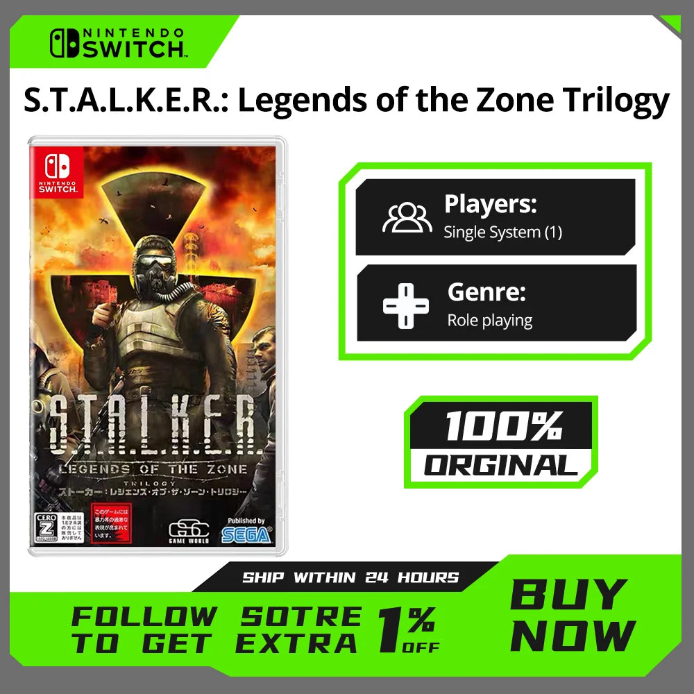 S.T.A.L.K.E.R. Legends of the Zone Trilogy - Nintendo Switch Games Deals 100% New Original Physical Game Card