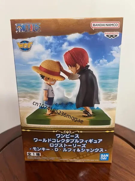 Original Bandai ONE PIECE WCF LOG STORIES Luffy Nami Eneru Anime Action Figures Model WCF desktop Ornaments Gift Decorations