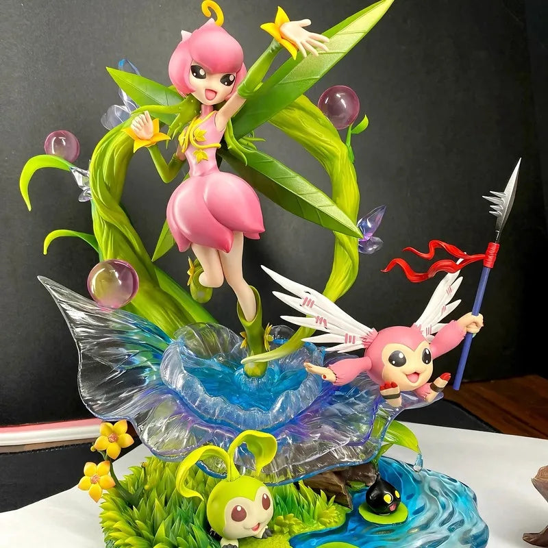 19 см Digimon Adventure AN Lilymon ﻿ Аниме периферни устройства фигурки модел цвете безсмъртен звяр статуя модерни играчки декоративен подарък