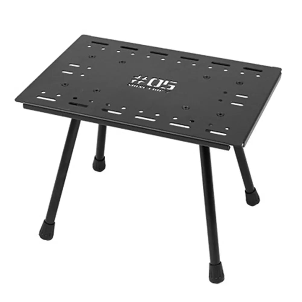 Tragbarer Klapptisch, Aluminiumlegierung, erweiterter faltbarer Campingtisch, multifunktionaler Angelhocker für Camping, Wandern, Picknick-Werkzeug