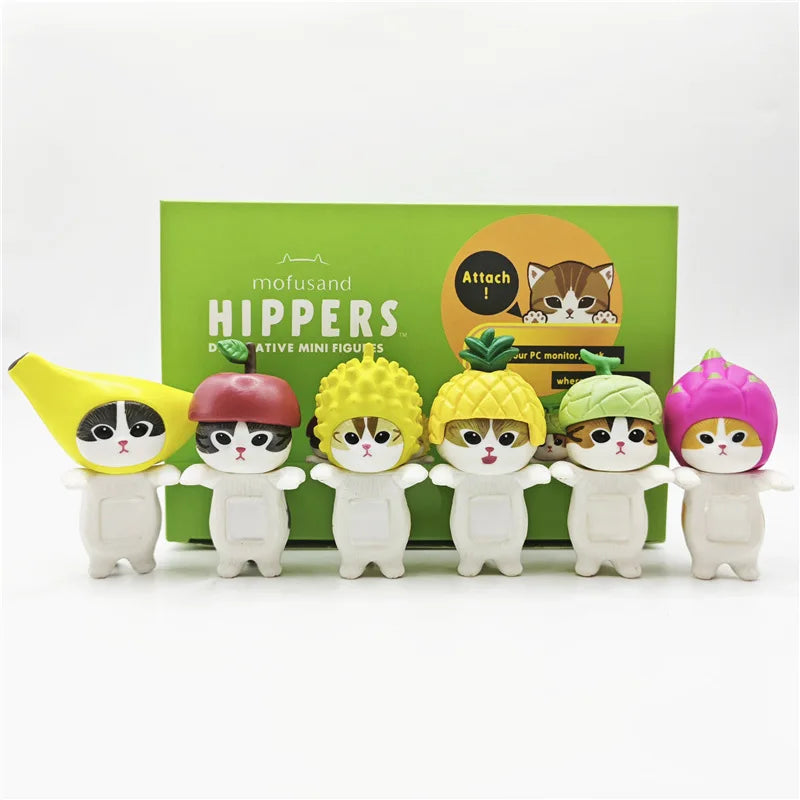 Cute Cat Resting Chin on Paws Blind Box Figurines Animal-shaped Mini Figurines Trendy Toys a Surprise Birthday Gift for Children
