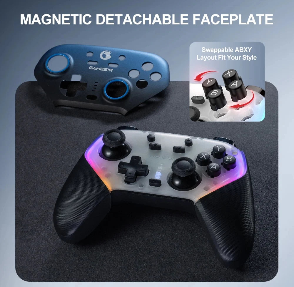 GameSir T4N Pro Wireless Game Controller Super Nova Gamepad Hall Effect Sticks Analog Triggers for PC Switch Android iOS