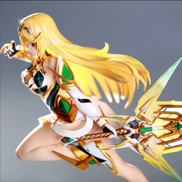 Hot Xenoblade Chronicles 2 Figure Pyra Action Figures Mythra Figurine Pvc Gk Statue Model Doll Collect Decor Toys Birthday Gift