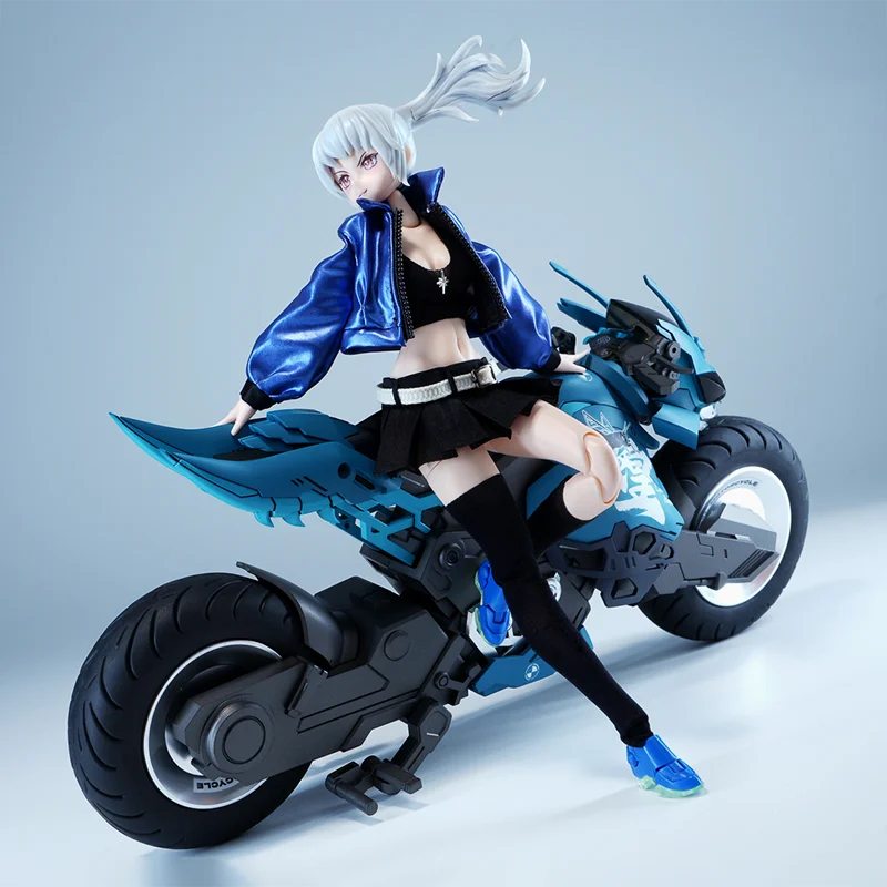 [IN-STOCK]Nuke Matrix Fantasy Girls CF08 Cyclone Hopper Yip Fung Sim Mecha Girl Buildable Action Figure With Cyber Motorcycle