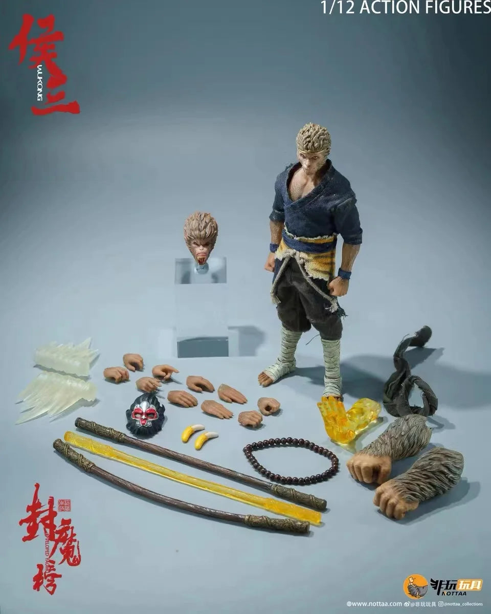 1/12 Scale Sealing Demon List Yan Xiaoxia Nu Liang Hou San Chinese Mythical Knight Spirit Japanese Samurai 6 inch Action Figure