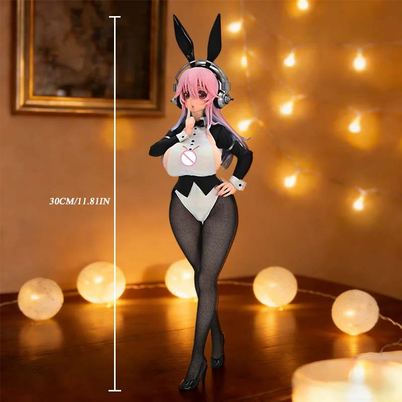 1pc Super Sonico New Bunny Girl Ver. Collectible Figure | Ambient Bishoujo Statue | Ideal Holiday Gift for Friends & Couples.
