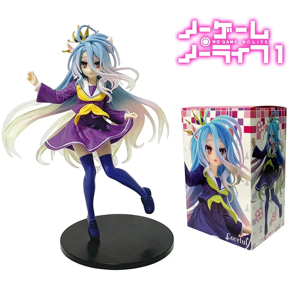2025 19CM Anime NGNL No Game No Life White "Figure Anime PVC Anime Action Figures Model Collection Ornament Anime Model Toy Gift