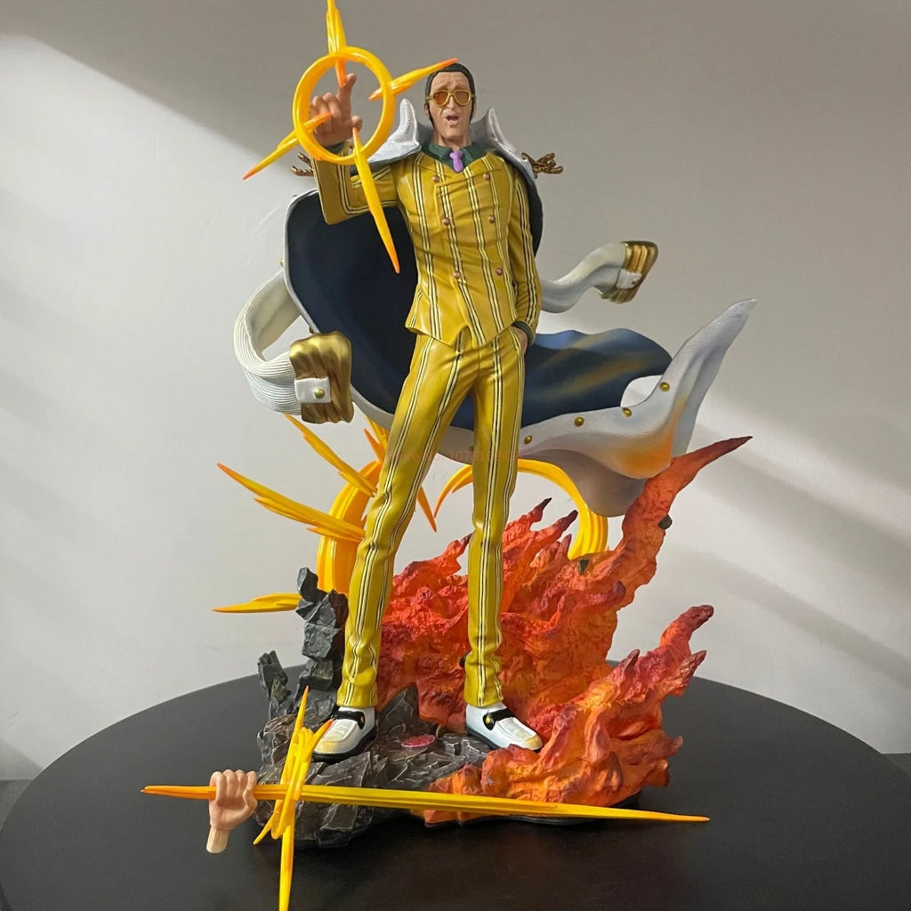 28CM One Piece Borsalino Anime Figure 3 Great Generals Kizaru 2 Gestures Action Figurine Model Comic Room Decor Christmas Gifts