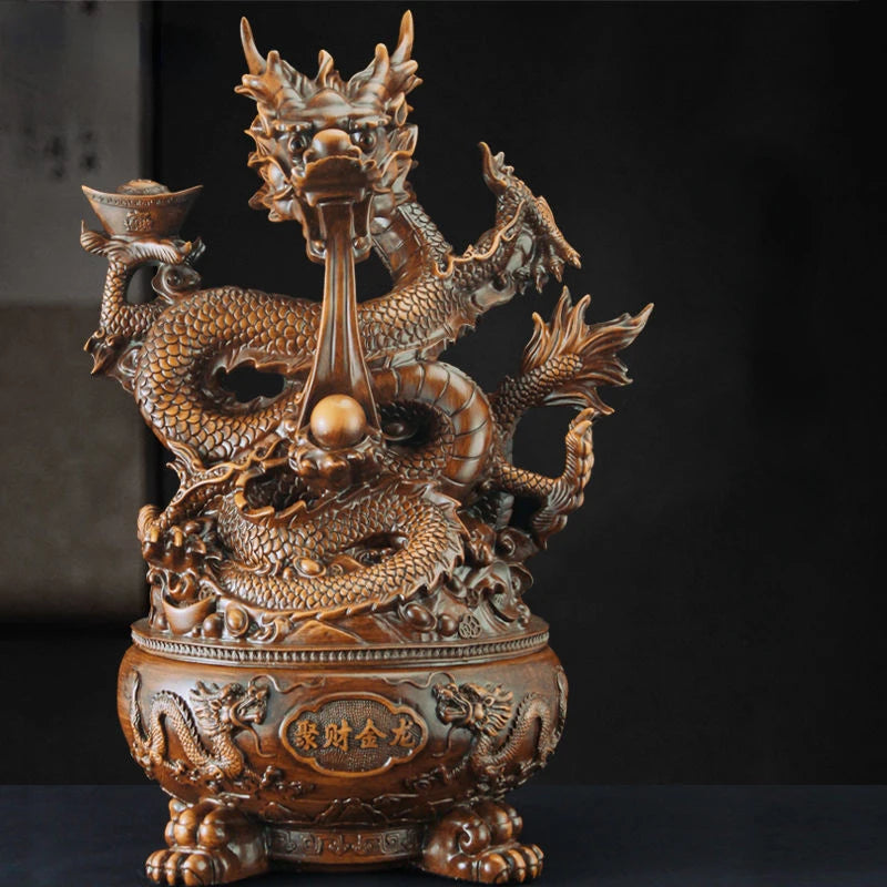 Gathering Wealth Dragon Inviting Wealth Office Desktop Decorations Opening Sculptures