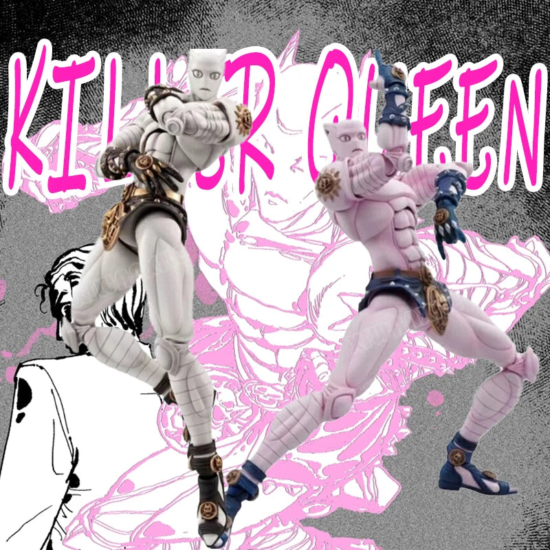 Jojo'S Bizarre Adventure Jojo Kira Yoshikage Killerqueen Anime Action Figurines Fashion Desktop Ornament Boy Toy Surprise Gifts