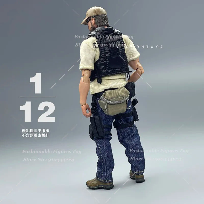 ‌CROWDHTOYS 1/12 Scale Men Soldier Vest Trendy Chest Rig Tactical Bulletproof Armor Kit Fit 6Inch Action Figure Model Dolls