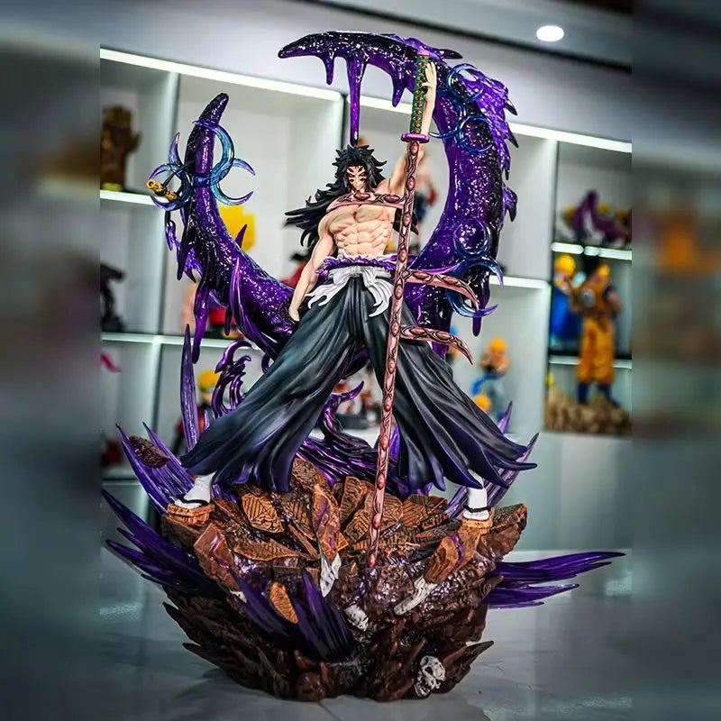 In Stock 45cm Demon Slayer Anime Figure Kokushibo Figures Pvc Statue Room Decoration Collection Model Gifts Toys
