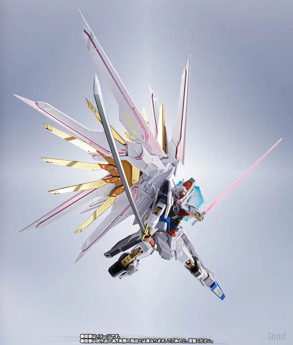 BANDAI  METAL ROBOT SPIRITS SIDE MS Mighty Strike Freedom Gundam Final Battle Ver. Authentic  Figure Model