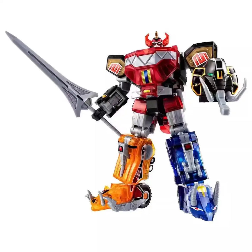 Bandai Original Smp Kyouryuu Sentai Zyuranger Dragon Caesar Juukishin Mega Zord Collectible Assembly Figures Model Toys