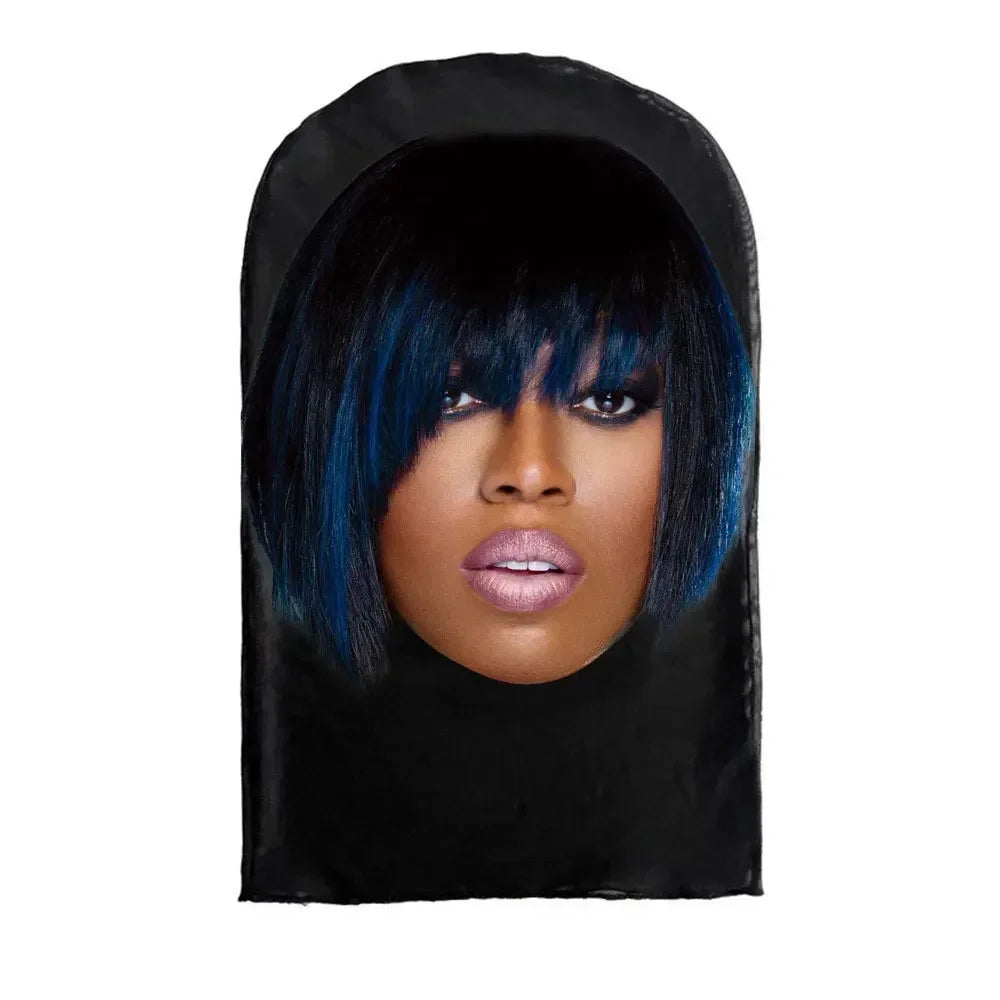 Cosplay Headwear Hip Hop Fashion Hood Hat Headgear New 3D Printed Kanye Mask Elastic Mesh Halloween Decor Full Face Mask Unisex