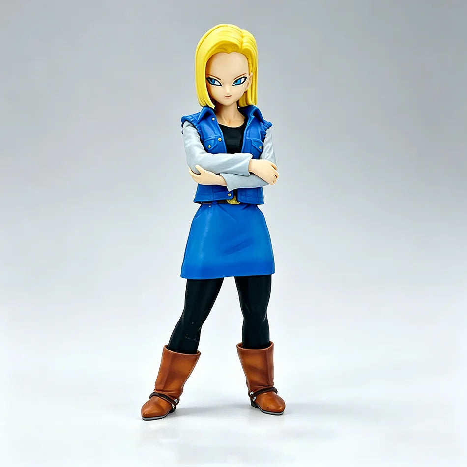 2026 24CM Dragon Ball Z Android 18 17 Anime Figure Action Figure Pvc Model Statue Collection Decoration Toy Ornaments Xmas Gifts