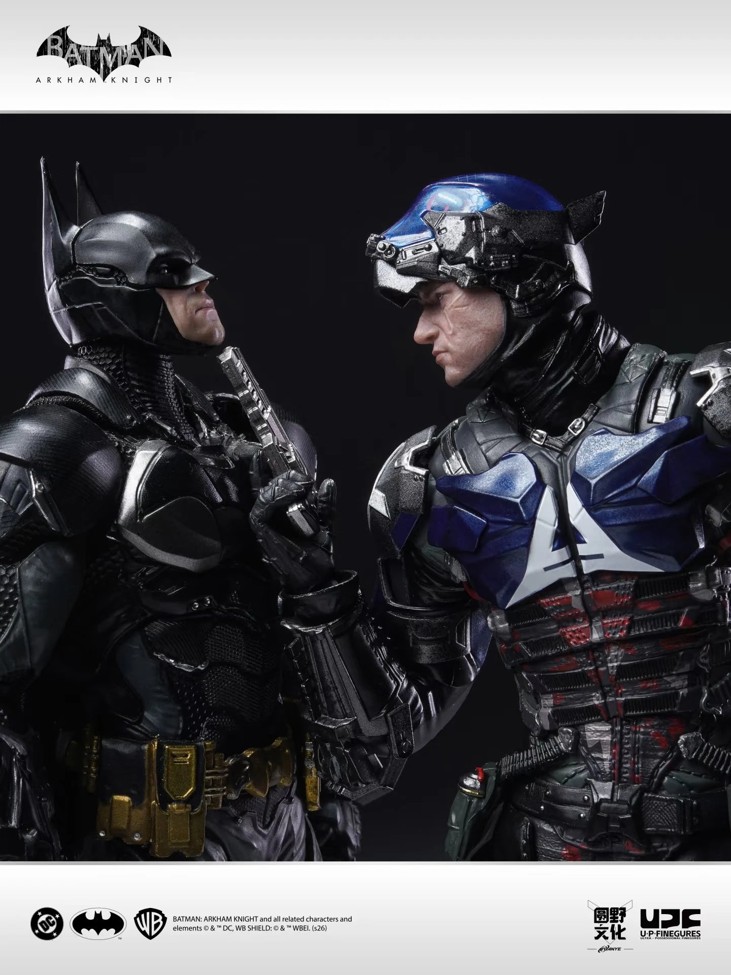 Original LPZZ UPFinegures batman 1/12 Arkham Knight game Action Figure DC Figurine Statue Model Desktop Decoration Toy Gifts
