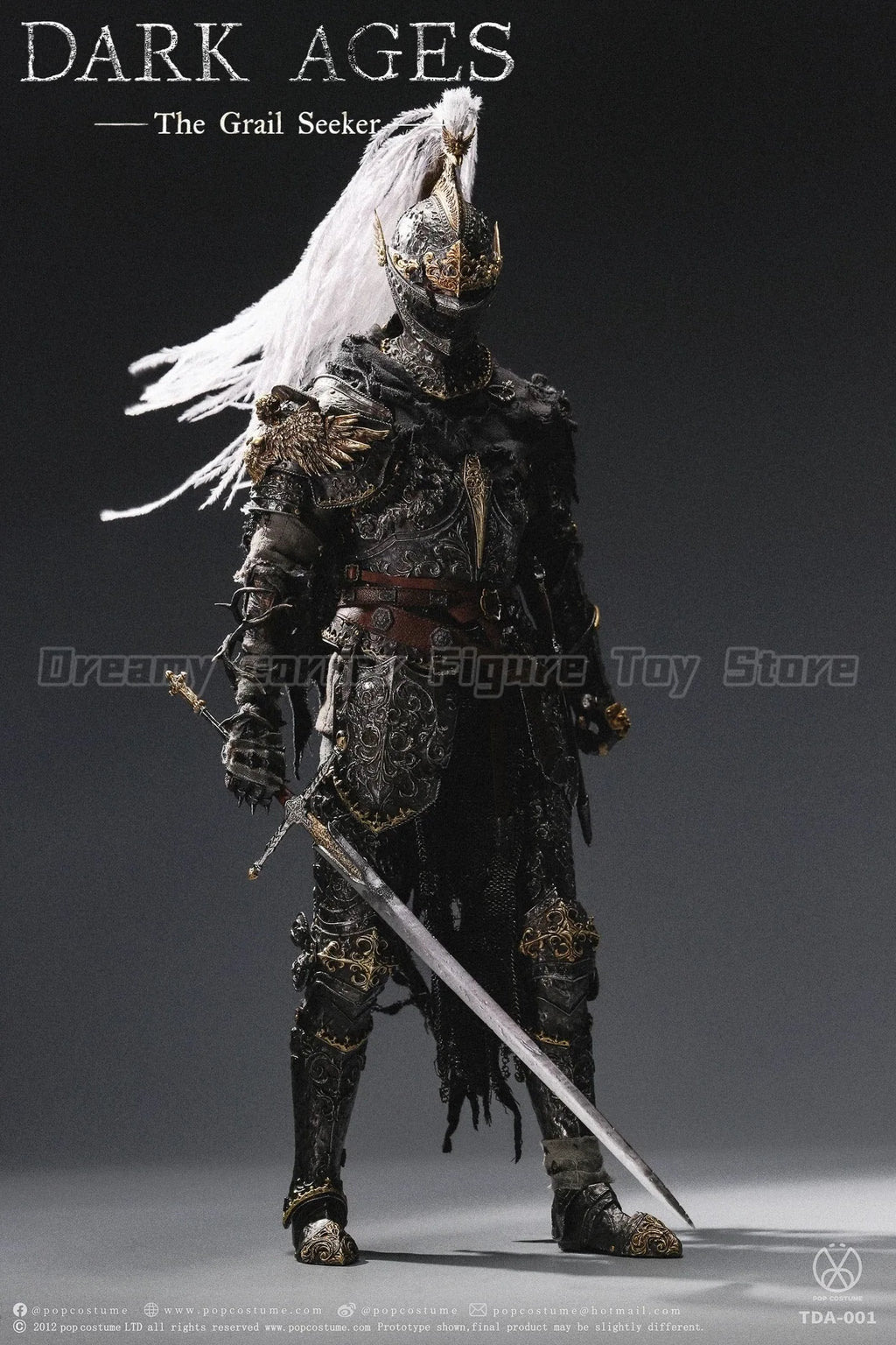【In Stock】Original POP COSTUME TDA-001 The Dark Ages- Curse of The Grail The Dark Knight Galahad 1/6 Action Figure
