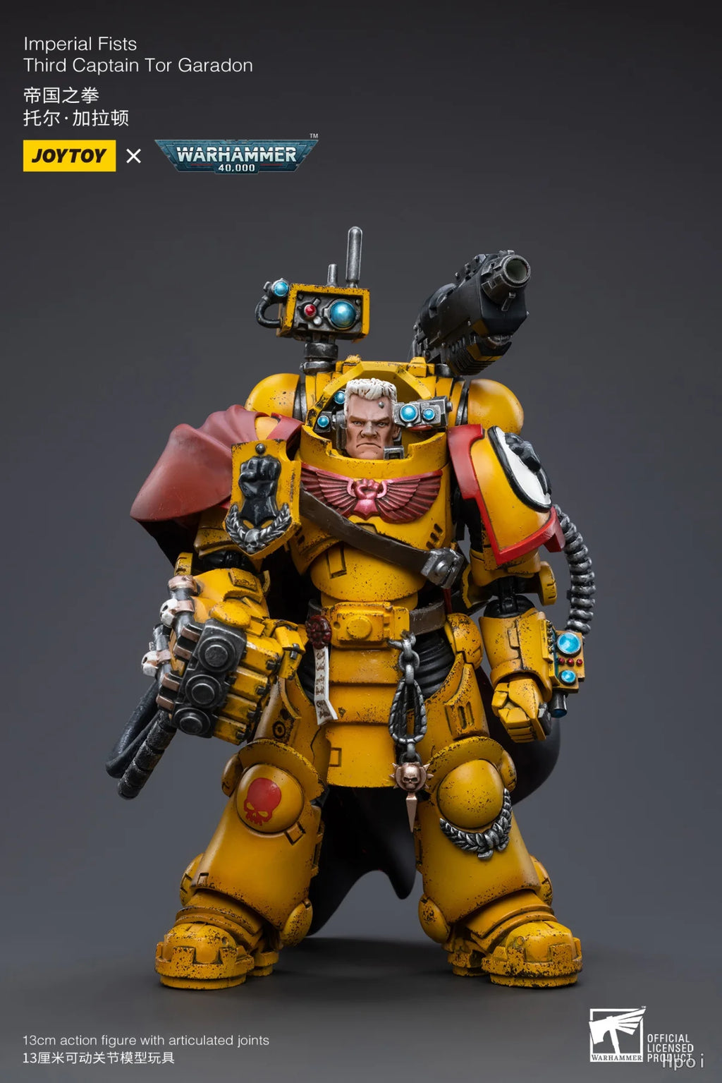 Original in Stock JOYTOY WARHAMMER 40K Imperial Fists Third Captain Tor Garadon 1/18 Figures Model Toys Collection Gift